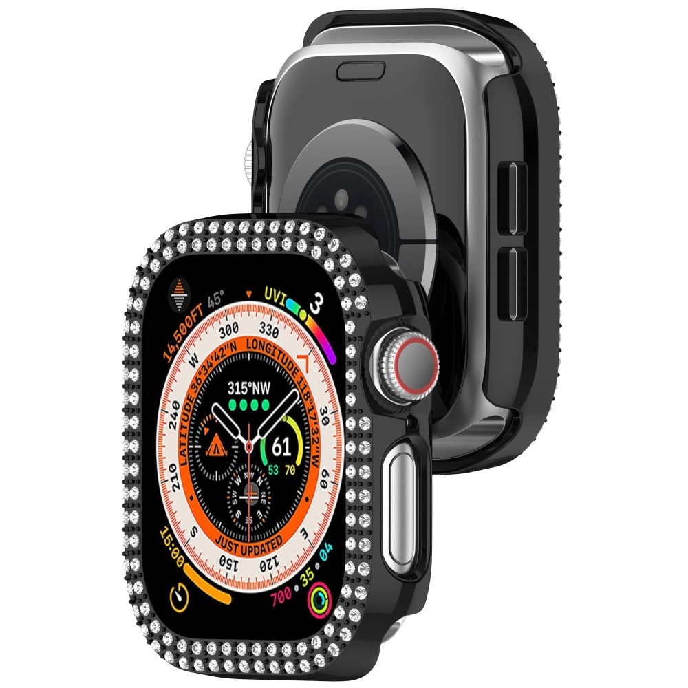 Funda Rhinestone Apple Watch Series 10 42mm negro