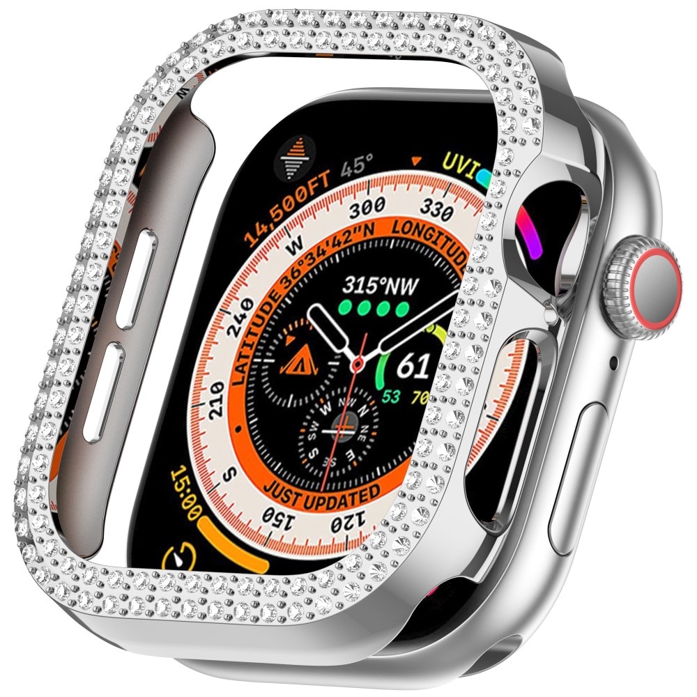 Funda Rhinestone Apple Watch Series 10 42mm plata