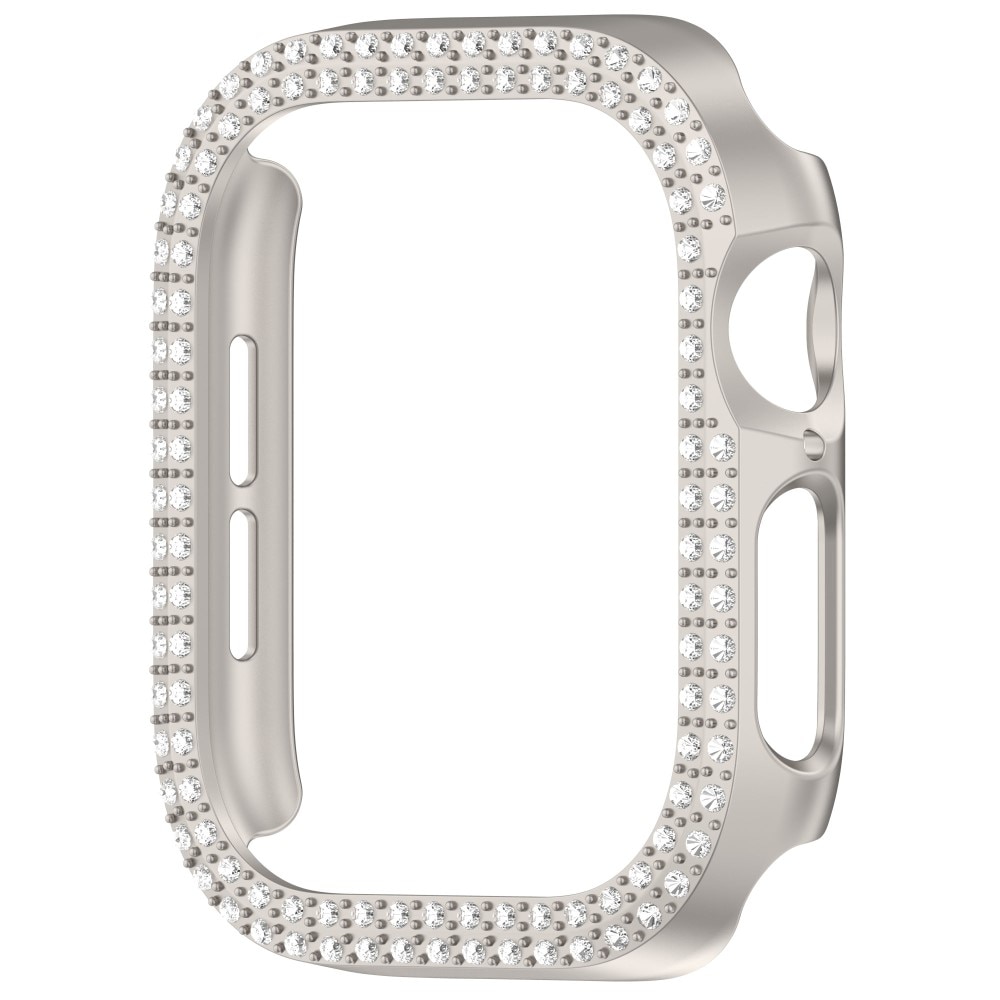 Funda Rhinestone Apple Watch Series 10 42mm dorado champagne