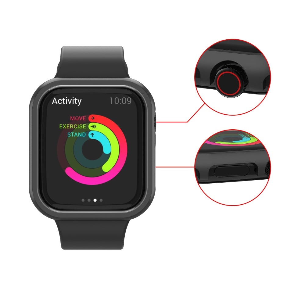 Funda de aluminio Apple Watch 45mm Series 7 negro