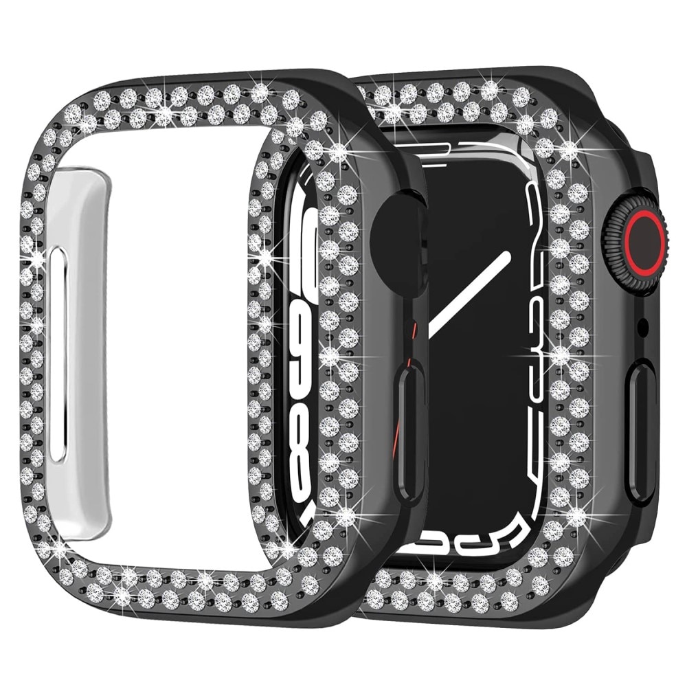 Funda Rhinestone Apple Watch 45mm Series 8 Negro