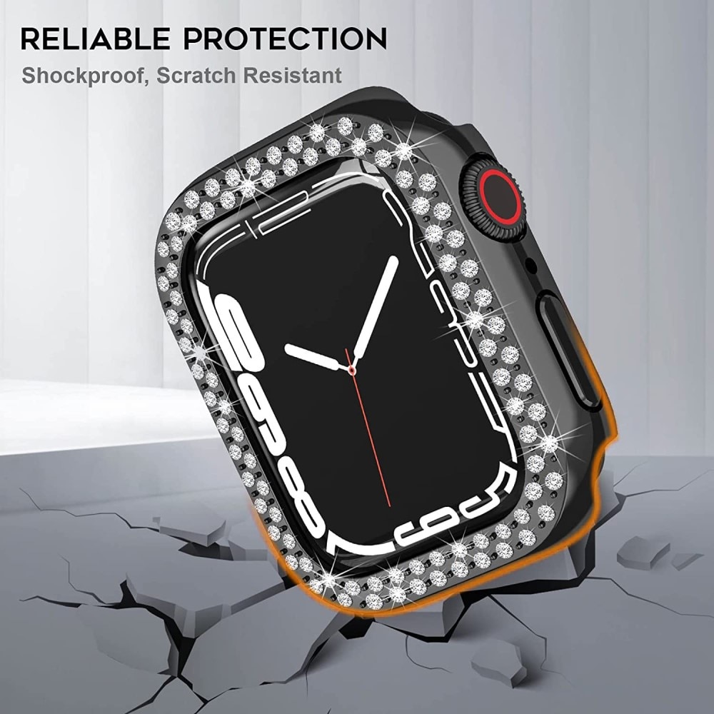 Funda Rhinestone Apple Watch SE 44mm negro