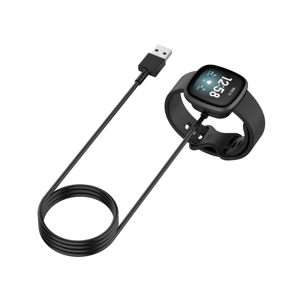 Cargador Magnético para Fitbit Versa 3, Negro