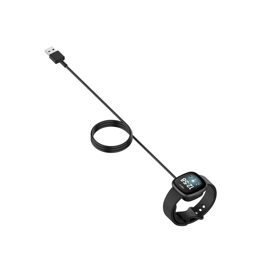 Cargador Magnético para Fitbit Versa 3, Negro