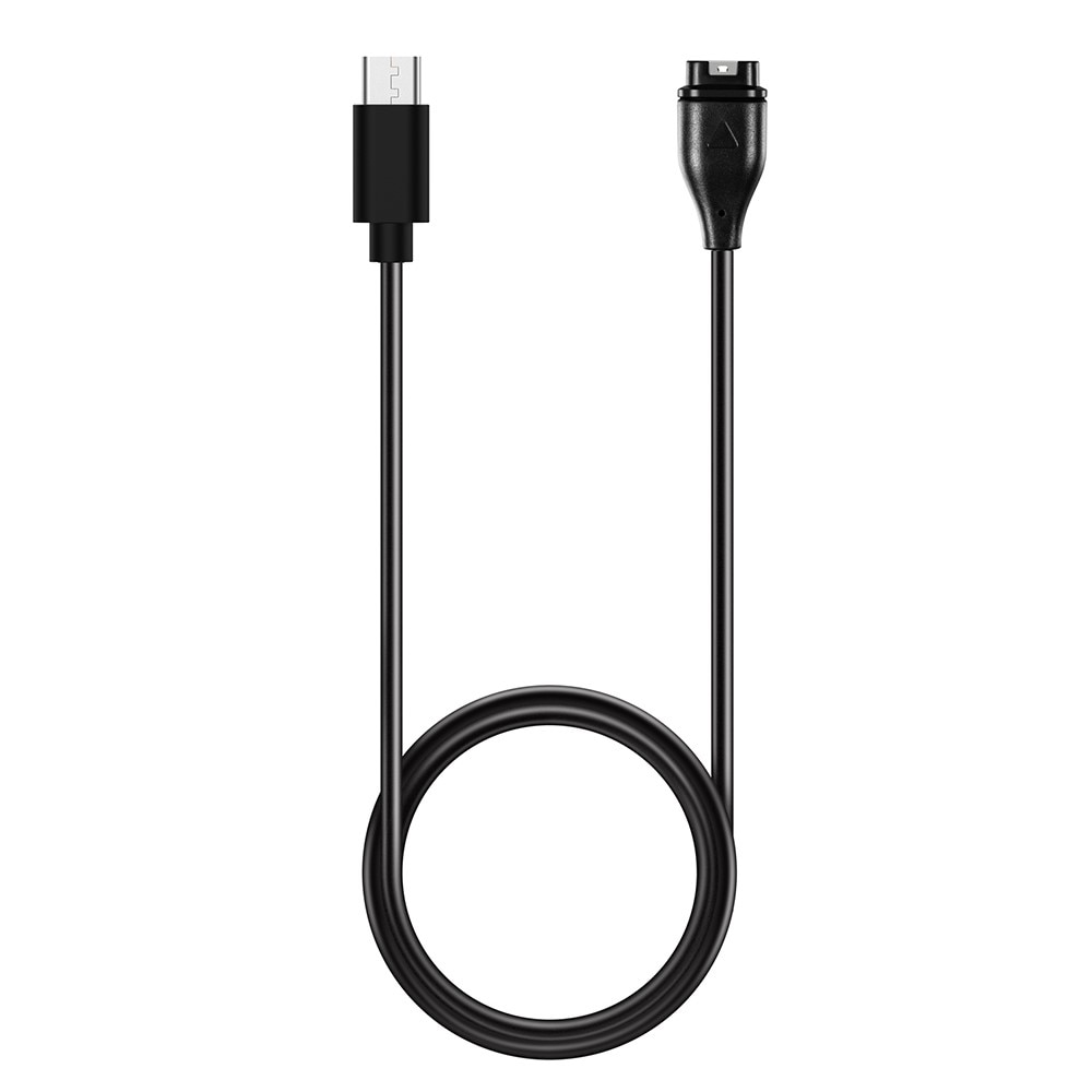 Cable de carga USB-C 1m para Garmin Vivomove 3, Negro