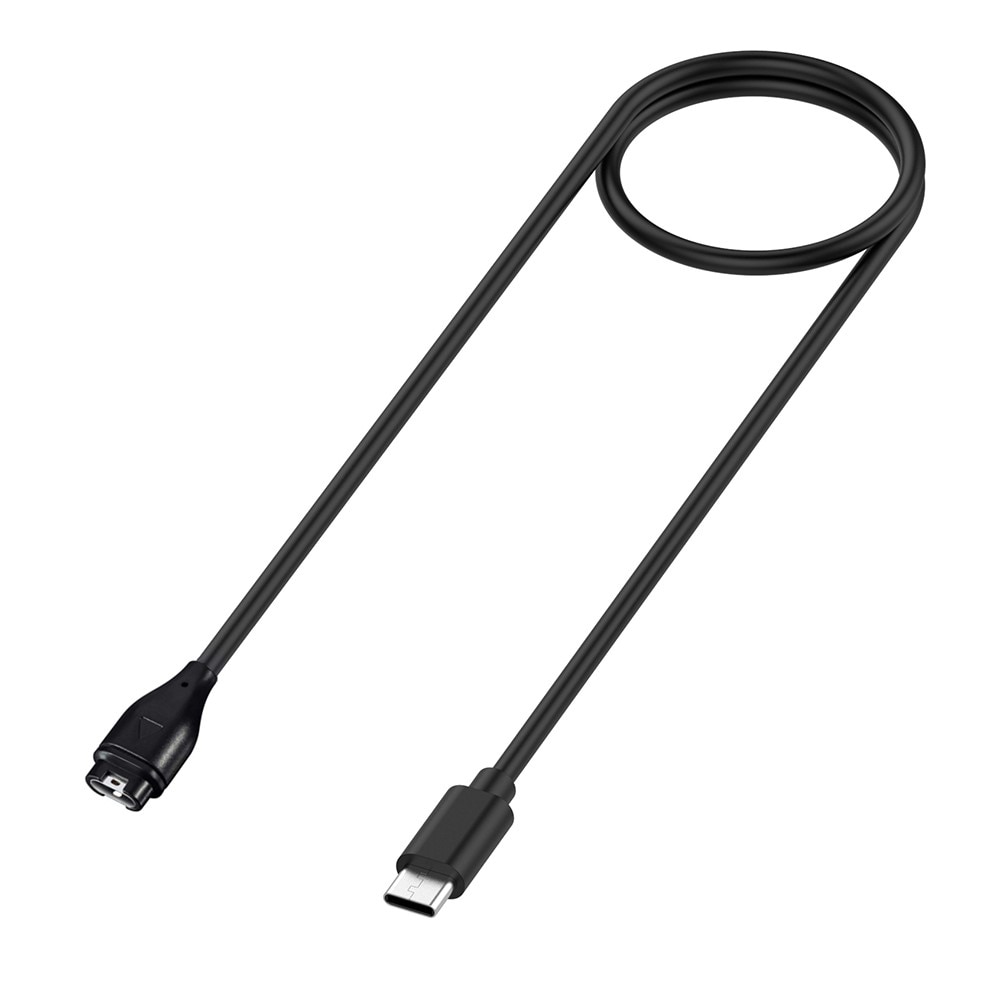 Cable de carga USB-C 1m para Garmin Fenix 8 47mm, Negro