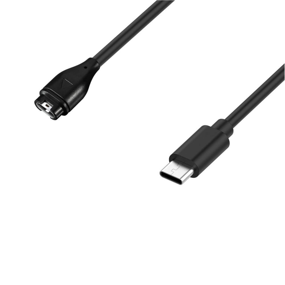 Cable de carga USB-C 1m para Garmin Forerunner 955, Negro