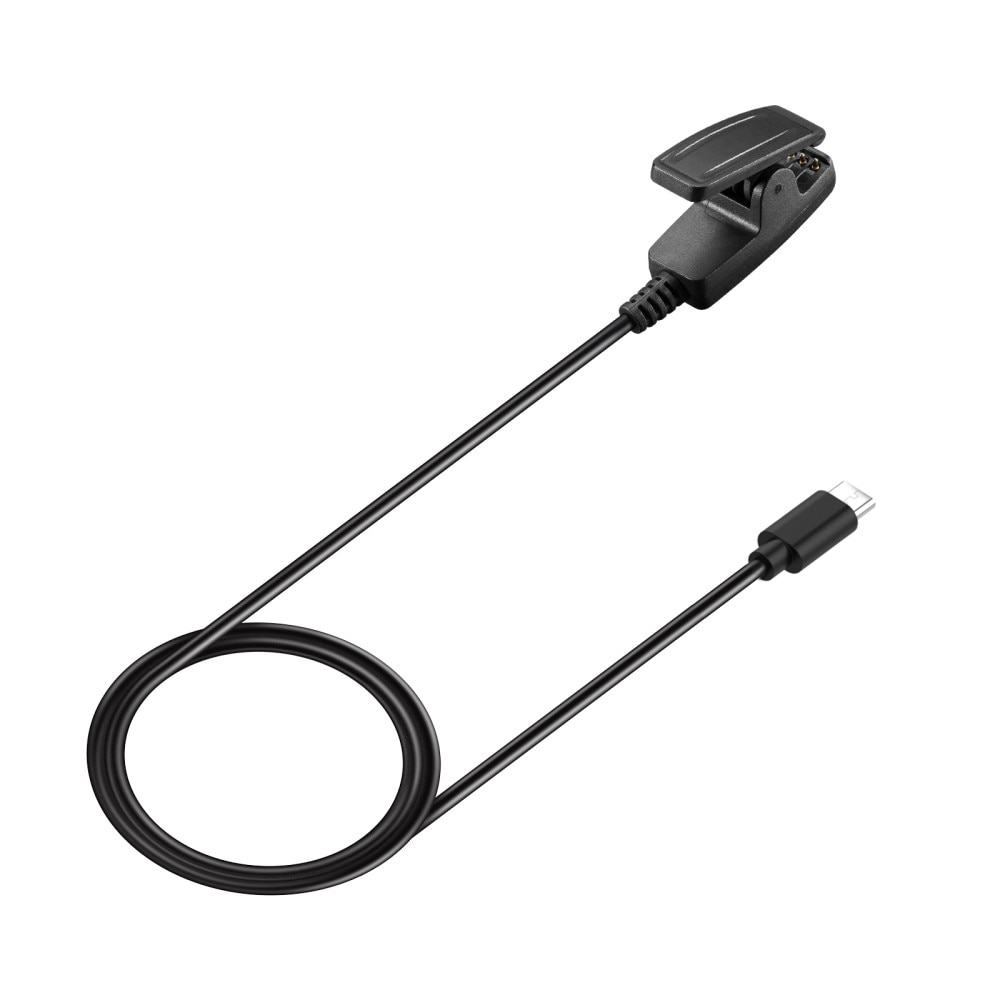 Cable de carga USB-C 1m para Garmin Forerunner 645, Negro