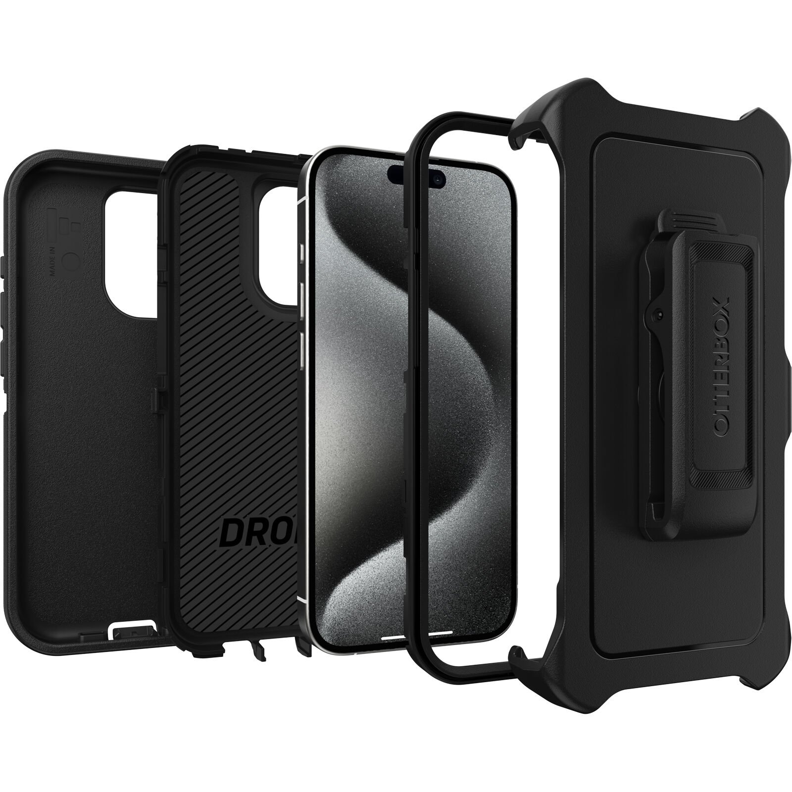 Funda Defender iPhone 15 Pro Black