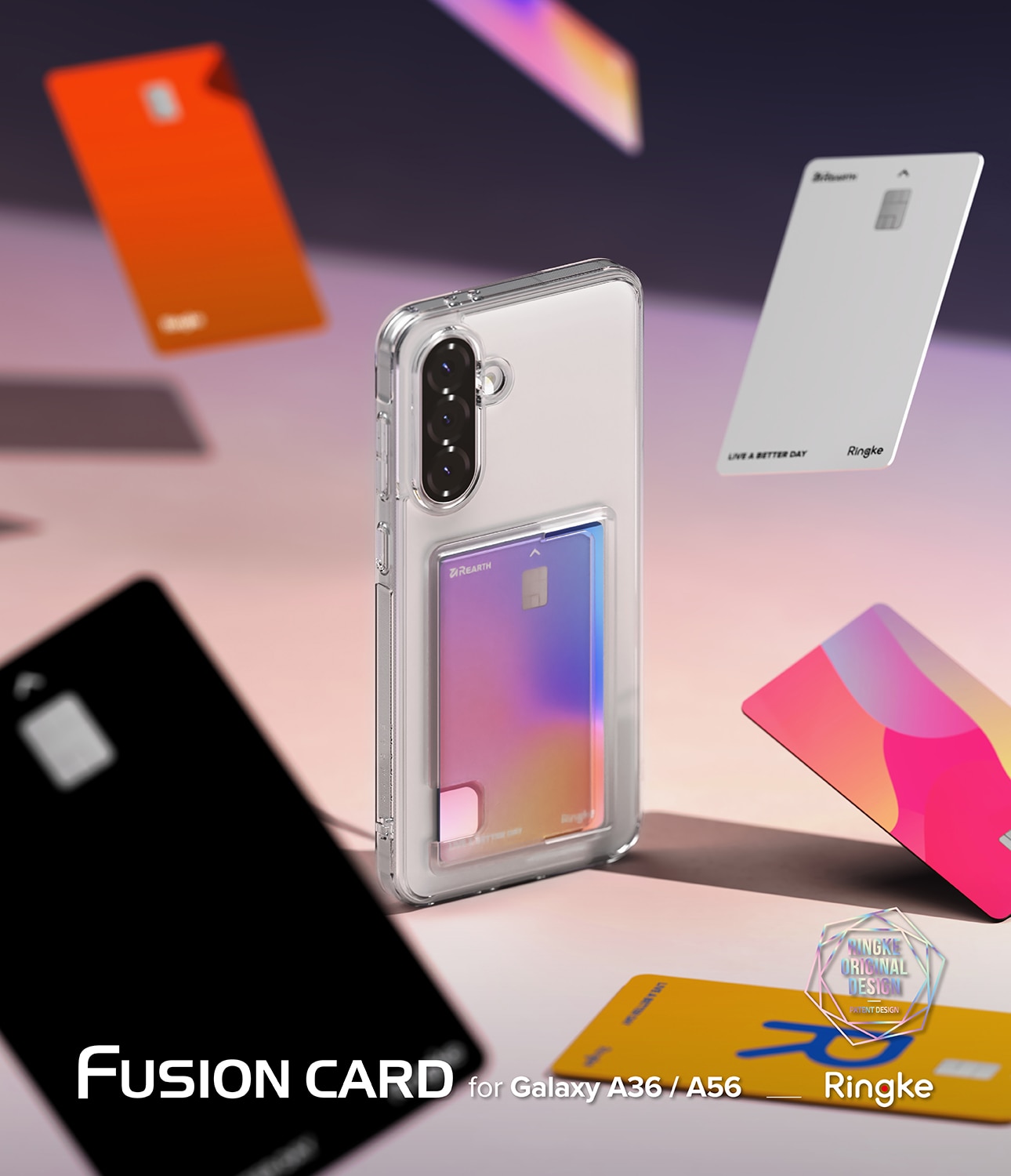 Funda Fusion Card Samsung Galaxy A56 transparente