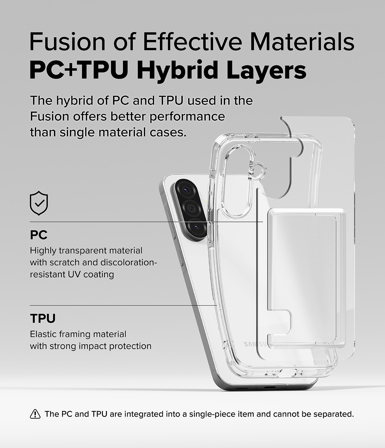 Funda Fusion Card Samsung Galaxy A56 transparente