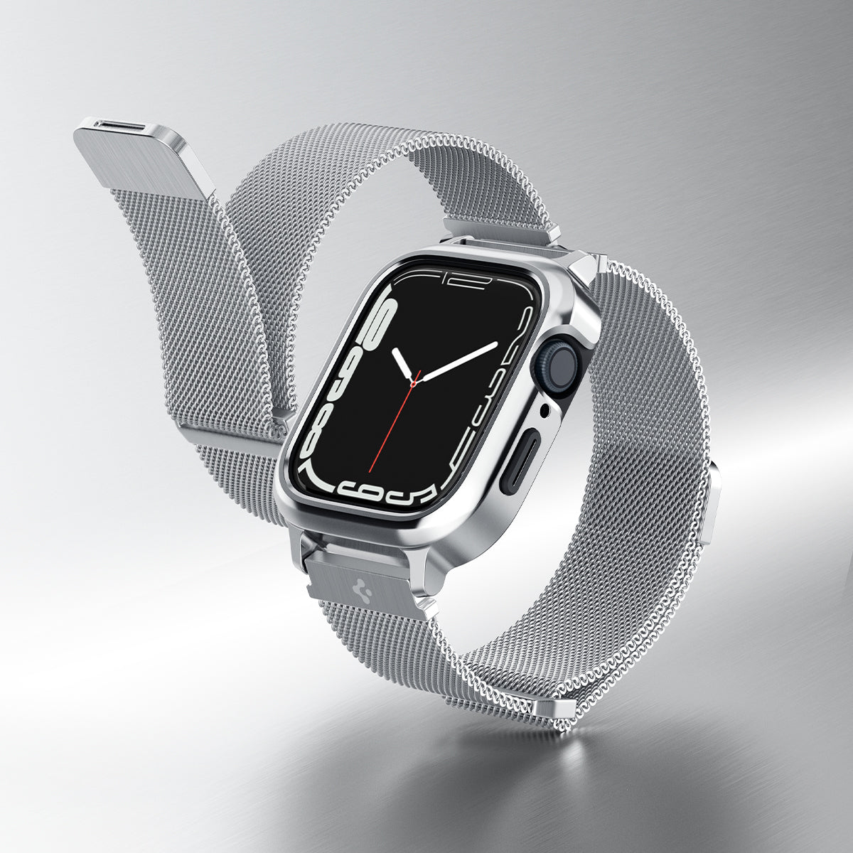 Funda Metal Fit Pro Apple Watch 45mm Series 7 Silver