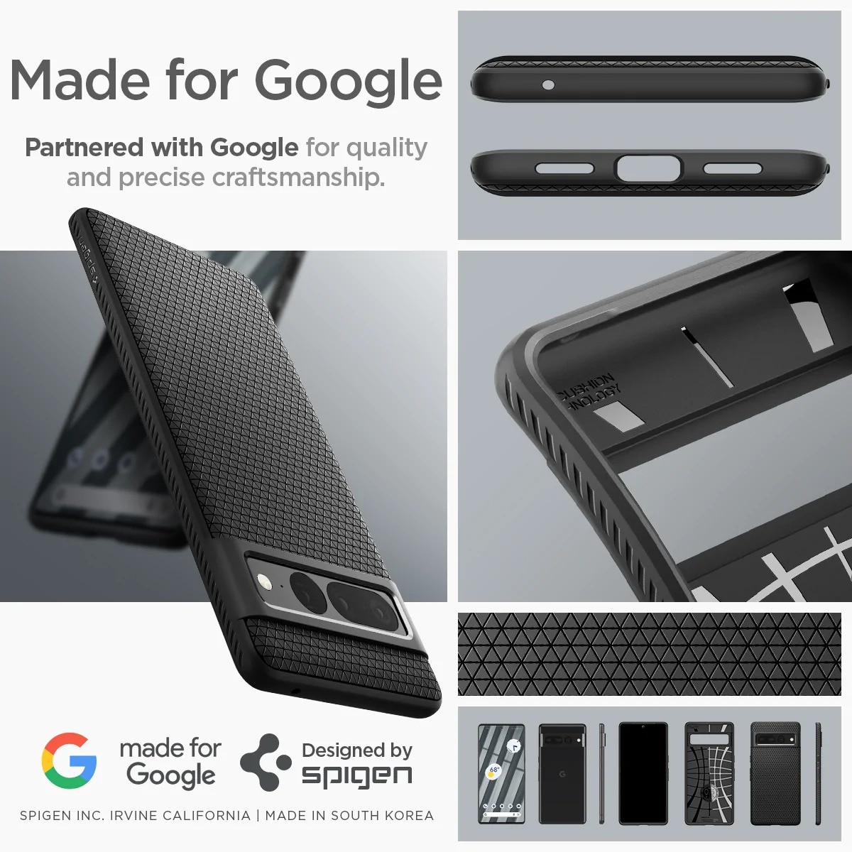 Funda Liquid Air Google Pixel 7 Pro Black