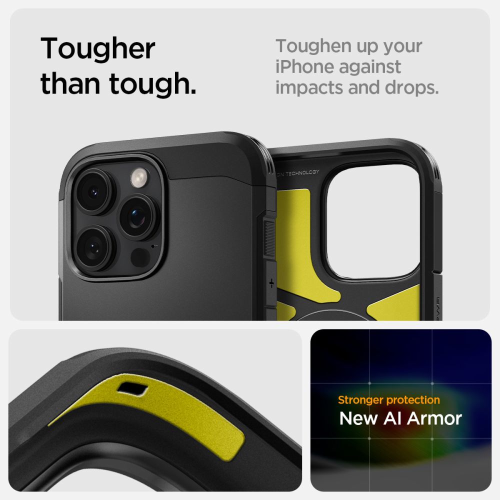 Funda Tough Armor MagSafe iPhone 16 Pro Max Black