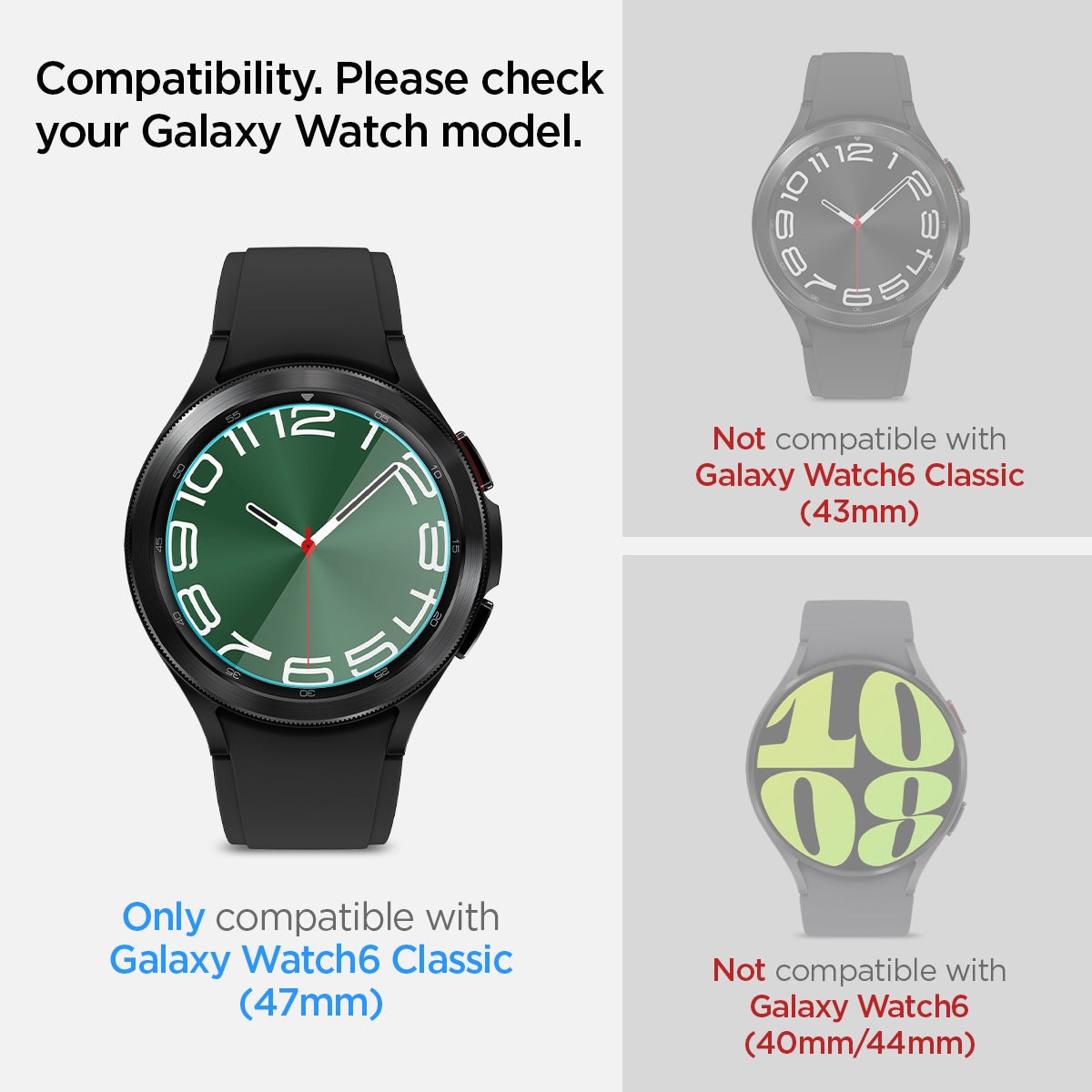 Protector de pantalla EZ Fit GLAS.tR (2 piezas) Samsung Galaxy Watch 6 Classic 47mm