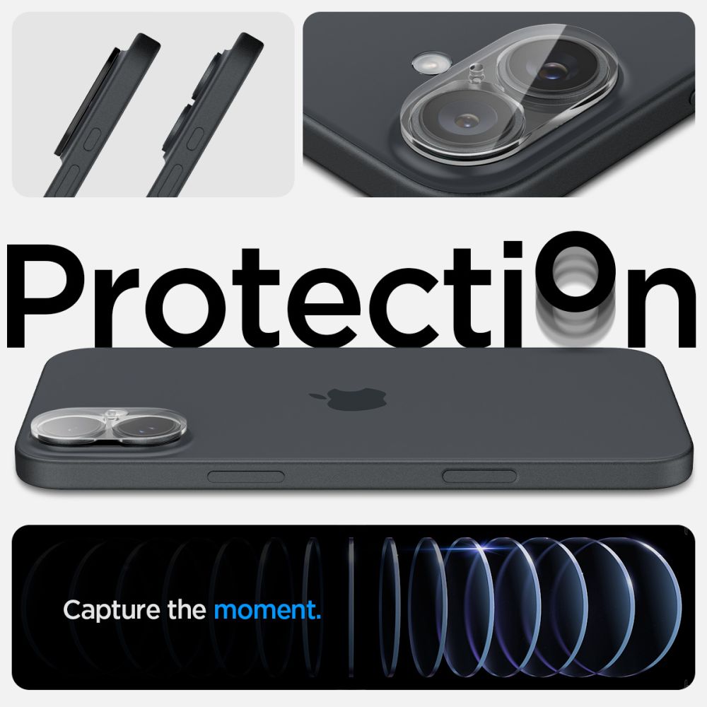 Optik Lens Protector (2 piezas) iPhone 16 Plus Clear