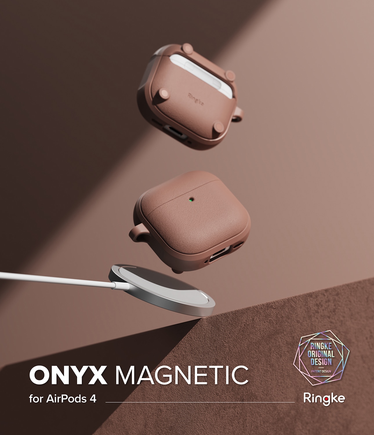 Funda Onyx Magnetic Apple AirPods 4 Constant Coral