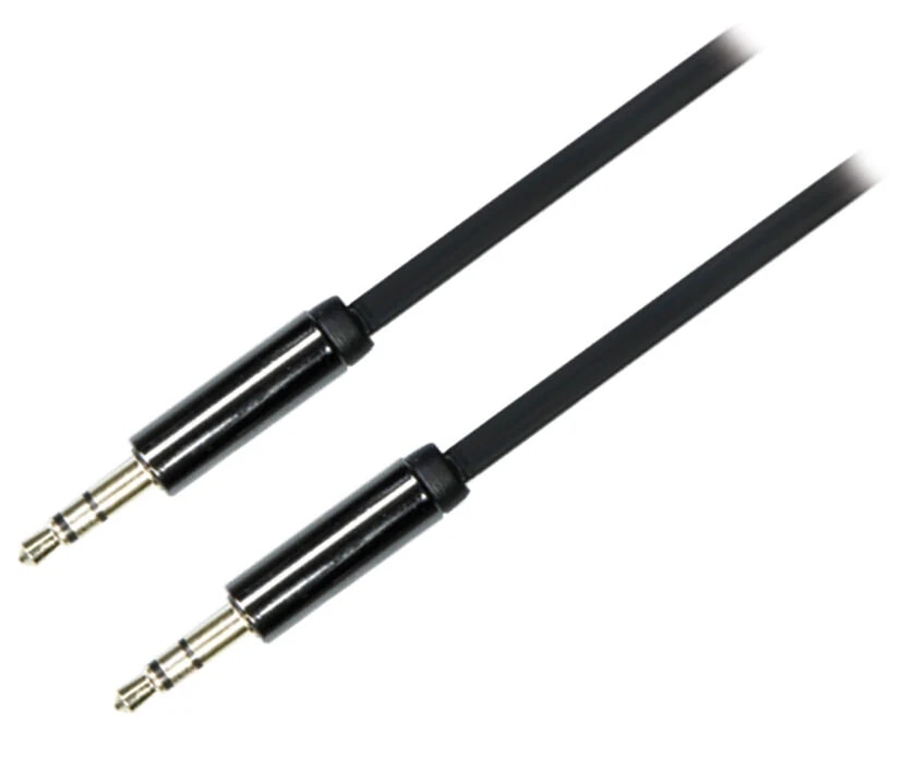 Cable de audio Aux de 3,5 mm 1m negro