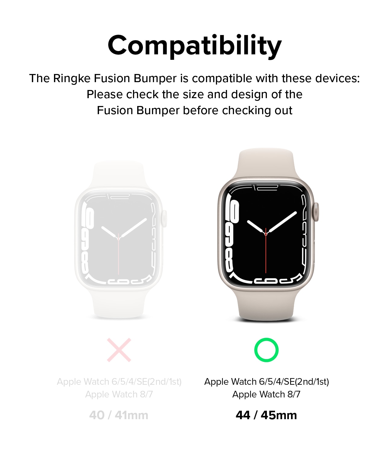 Funda Fusion Bumper Apple Watch SE 44mm White