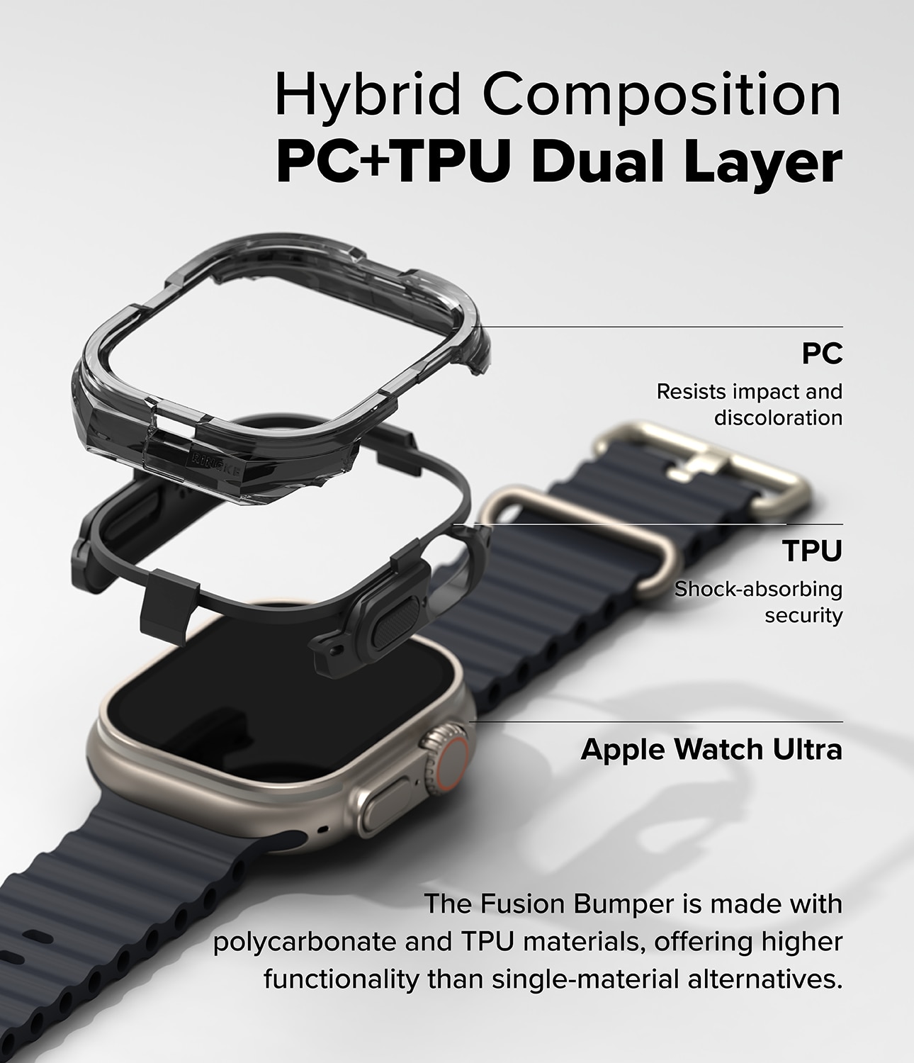 Funda Fusion Bumper  Apple Watch Ultra 49mm 2nd Gen Black