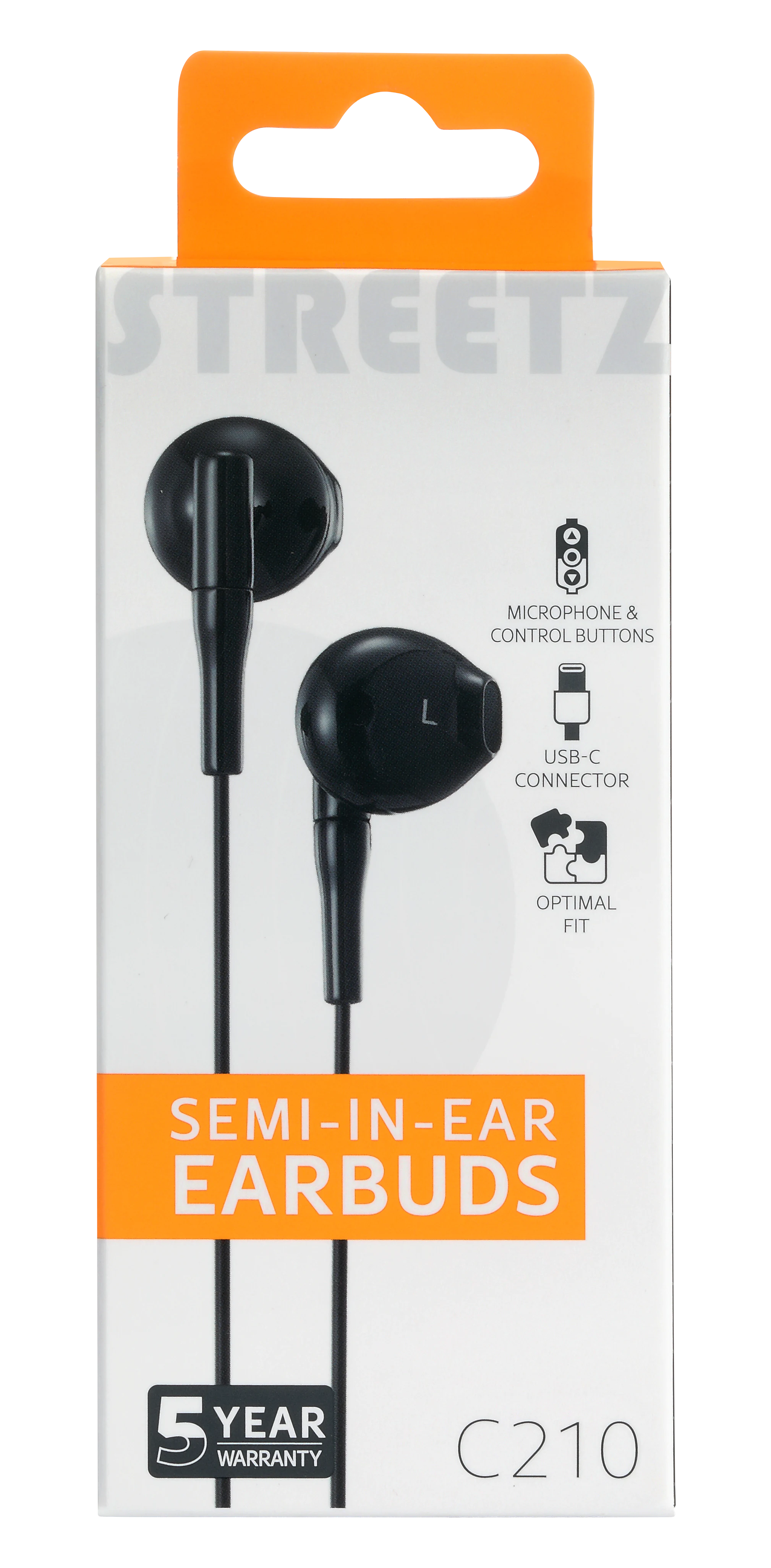 Auriculares semi-in-ear USB-C negro