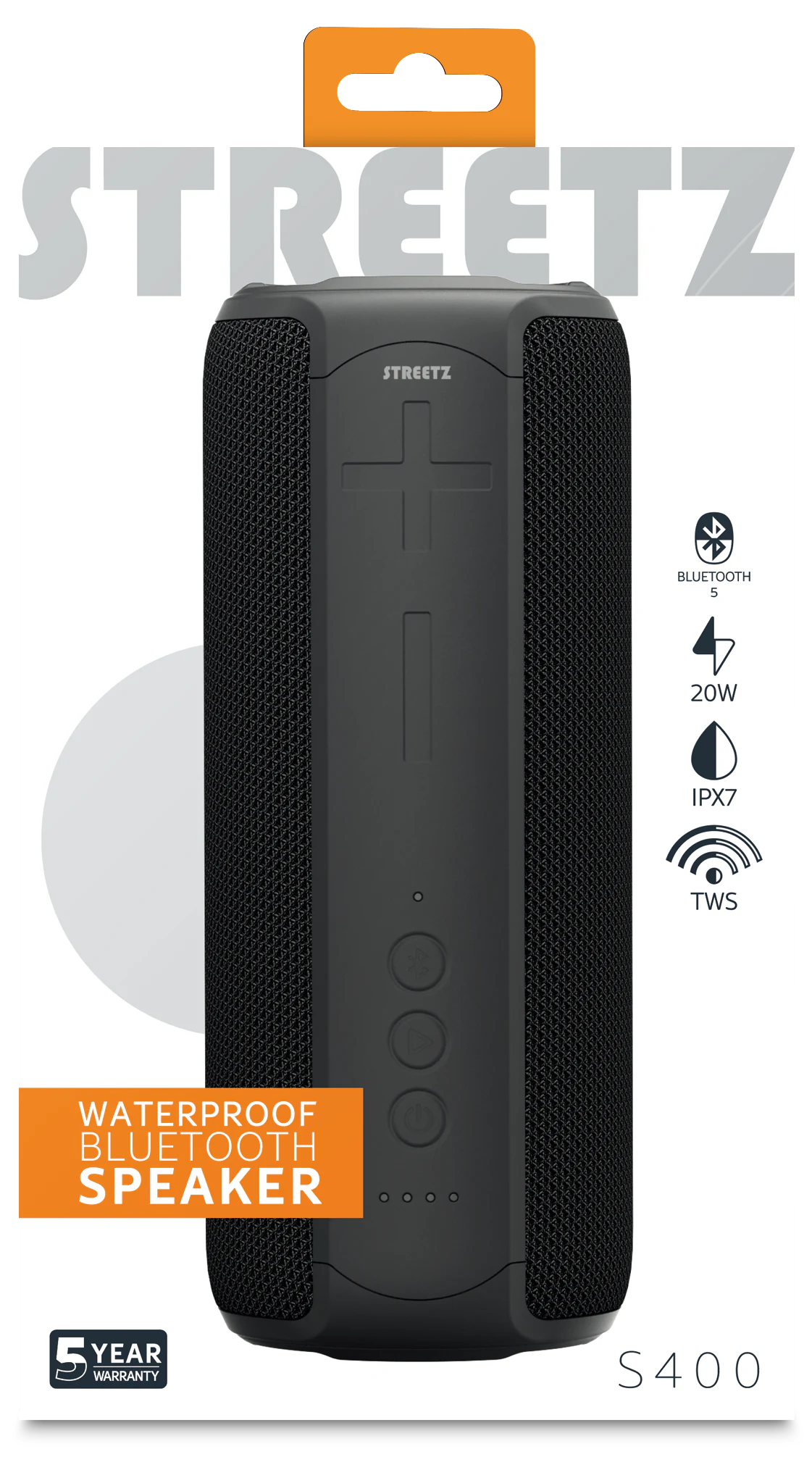 Altavoz Bluetooth impermeable, negro