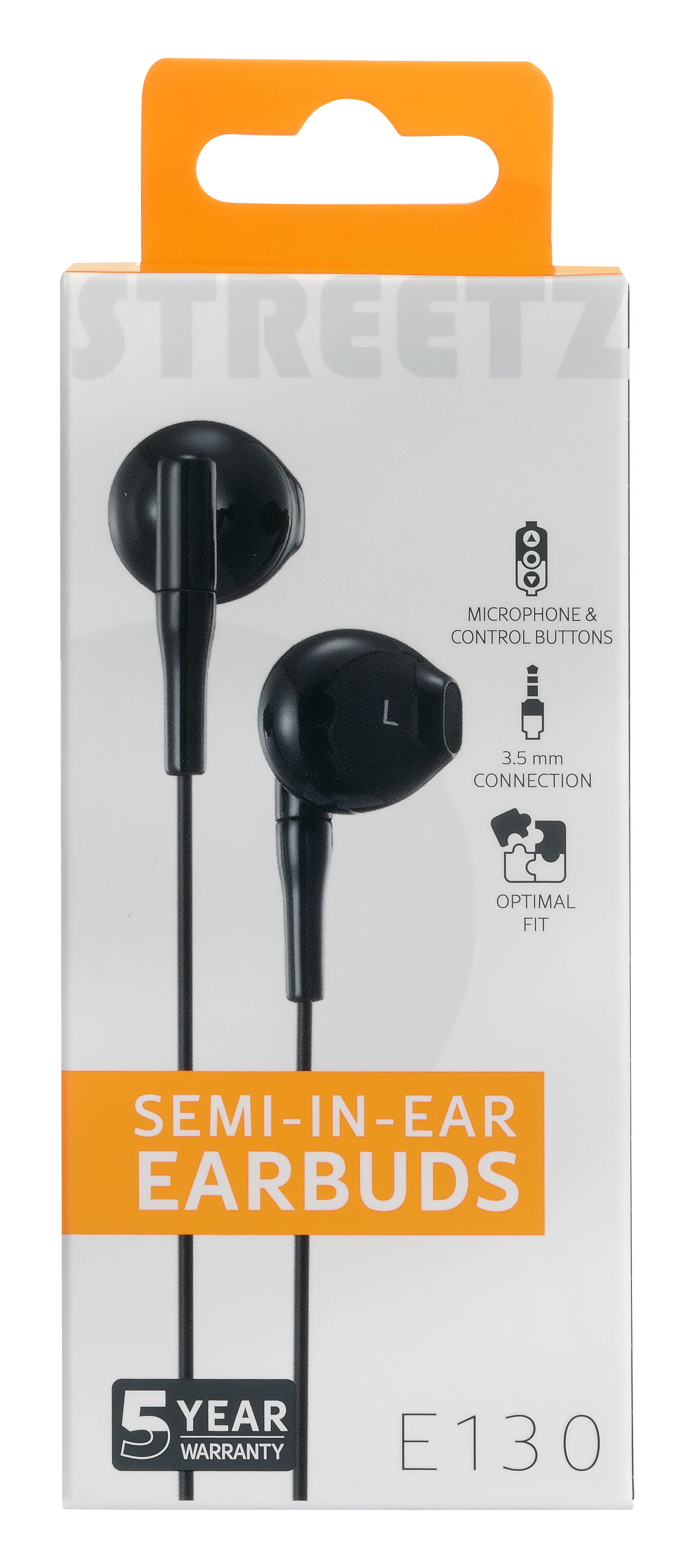 Auriculares semi-in-ear 3.5mm negro