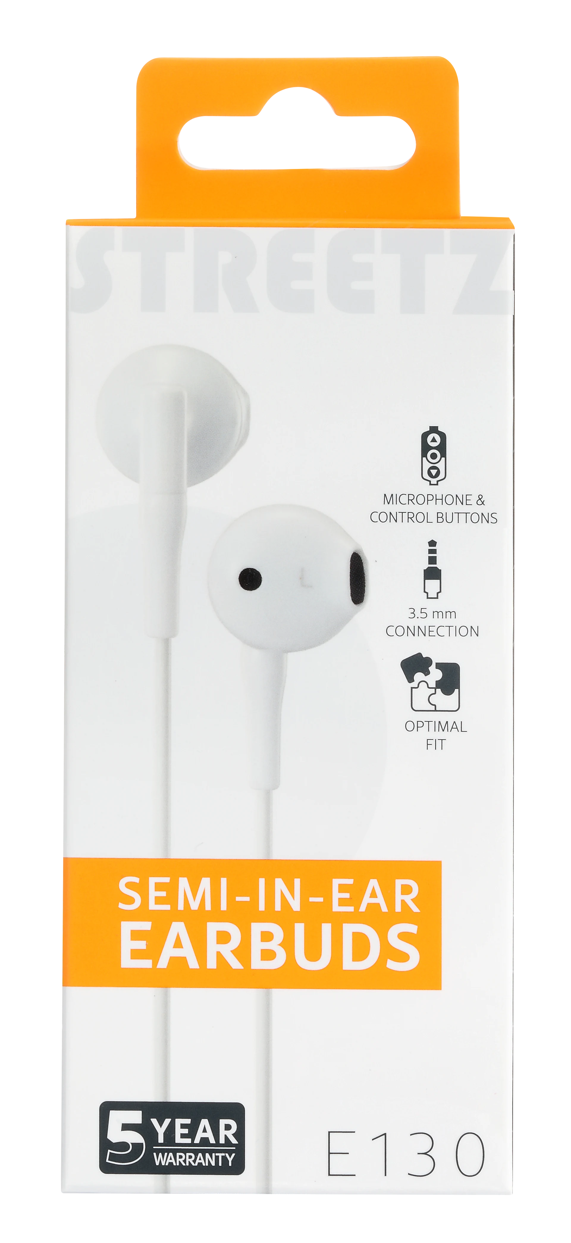 Auriculares semi-in-ear 3.5mm blanco