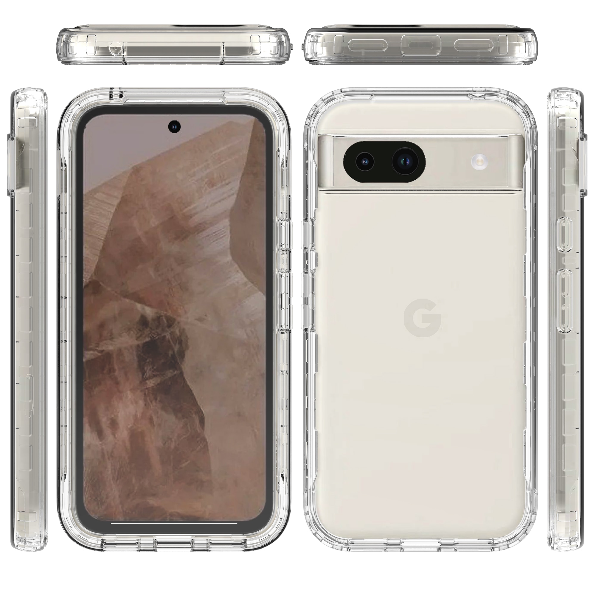 Funda Full Protection Google Pixel 8a transparente