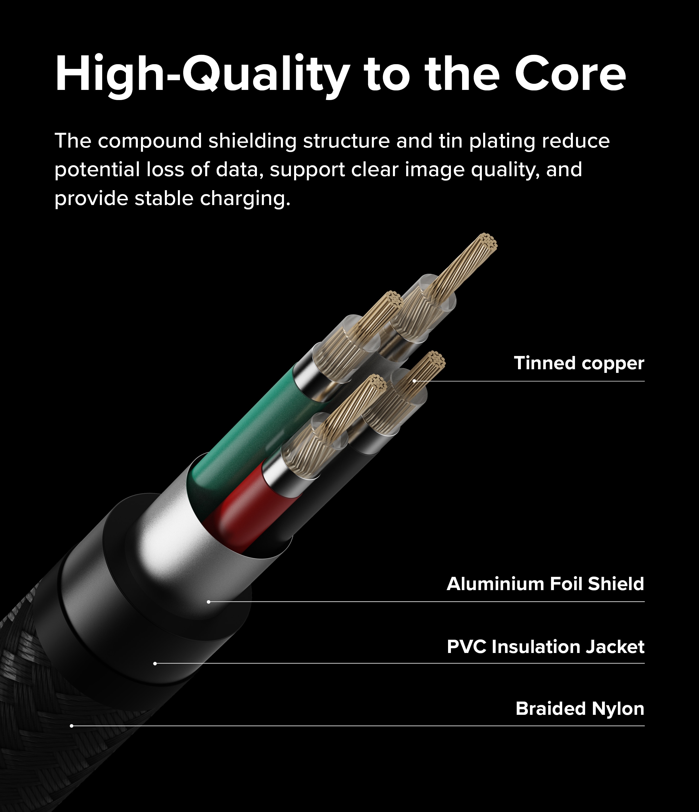 Fast Charging Basic Cable USB-A -> USB-C 0,5m, negro