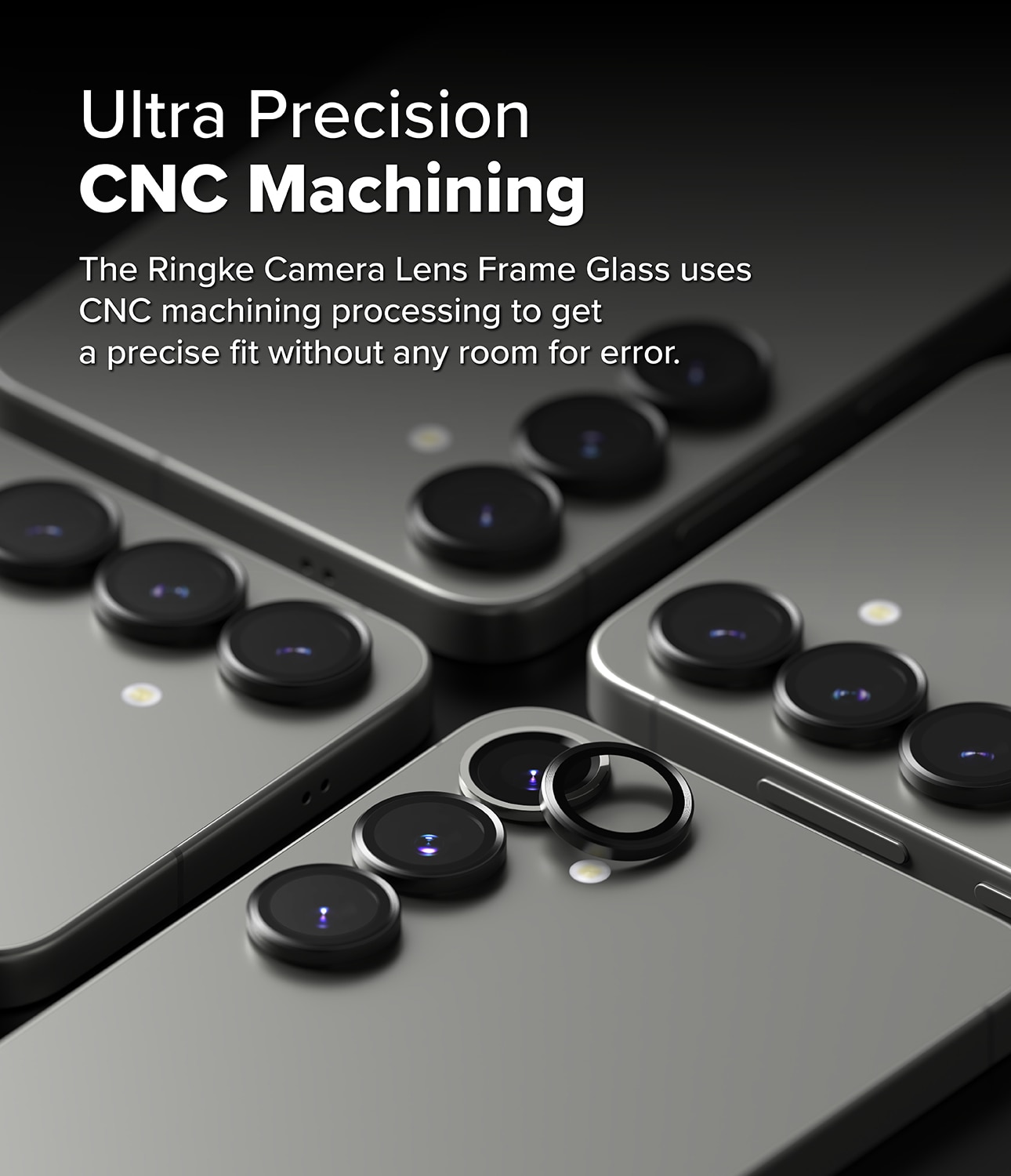 Camera Lens Frame Glass (2 piezas) Samsung Galaxy S25 Black