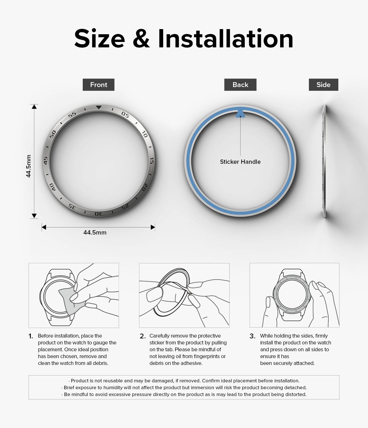 Bezel Styling Samsung Galaxy Watch 6 44mm plata