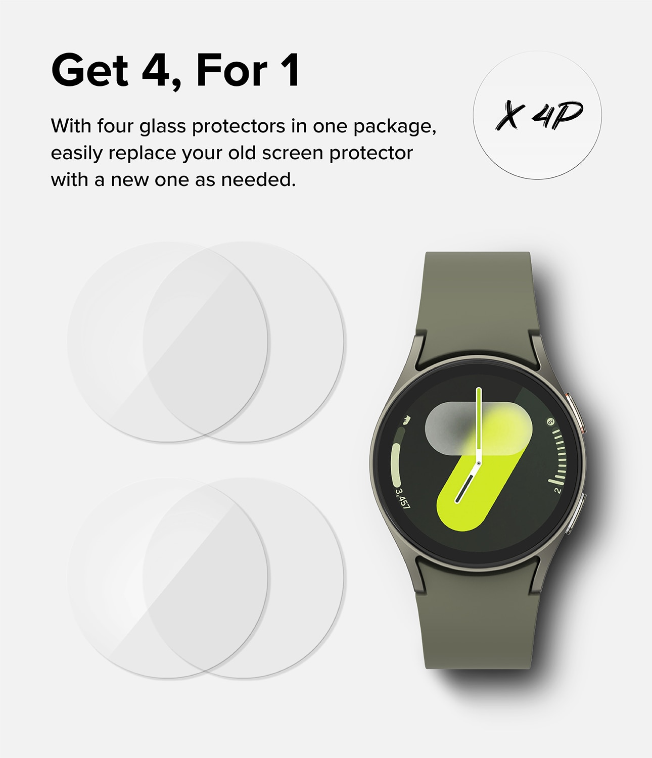 Screen Tempered Glass (4-pack) Samsung Galaxy Watch 7 40mm