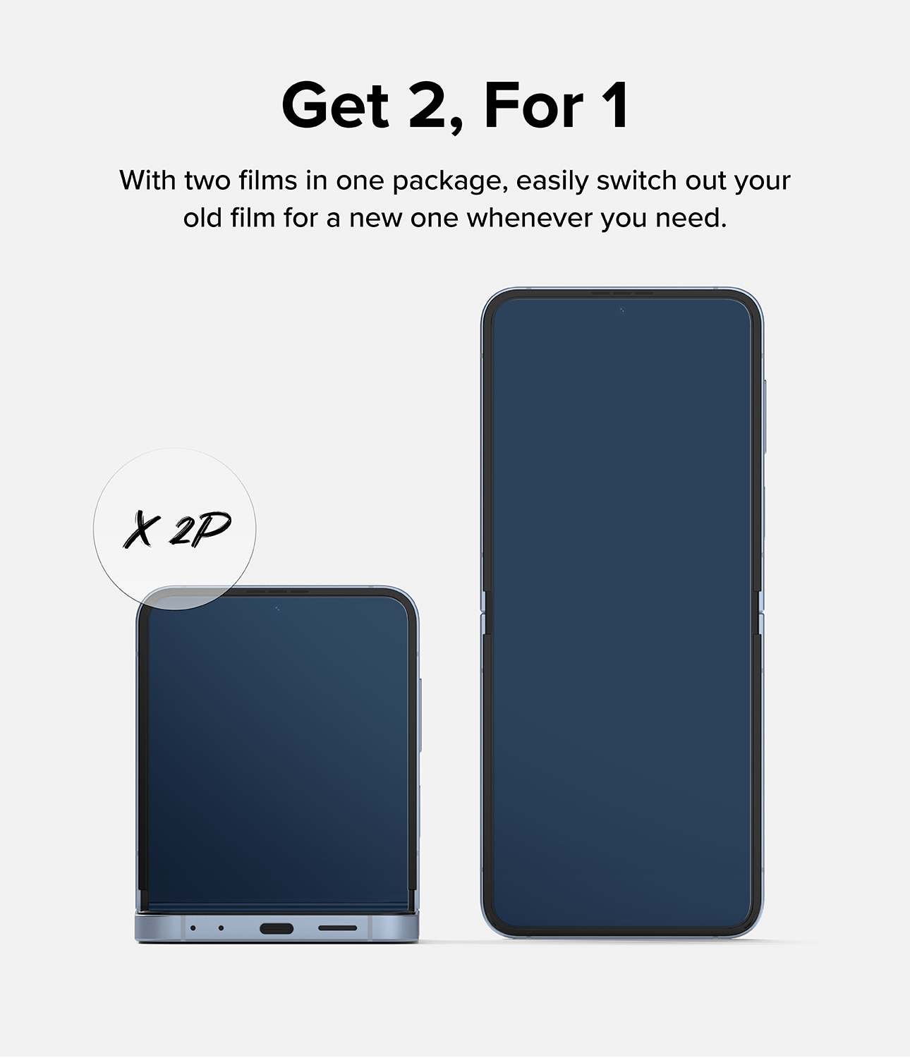 Dual Easy Screen Protector (2 piezas) Samsung Galaxy Z Flip 6