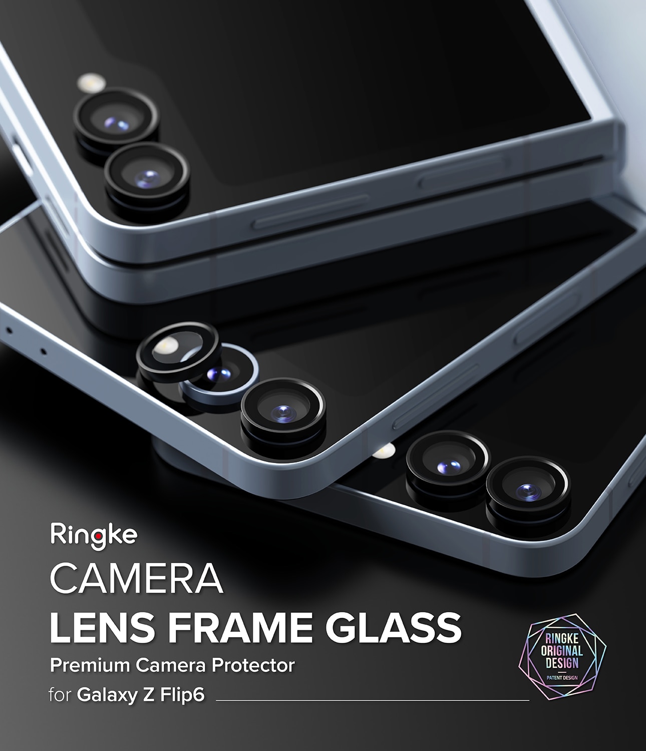 Camera Lens Frame Glass (2 piezas) Samsung Galaxy Z Flip 6 Black