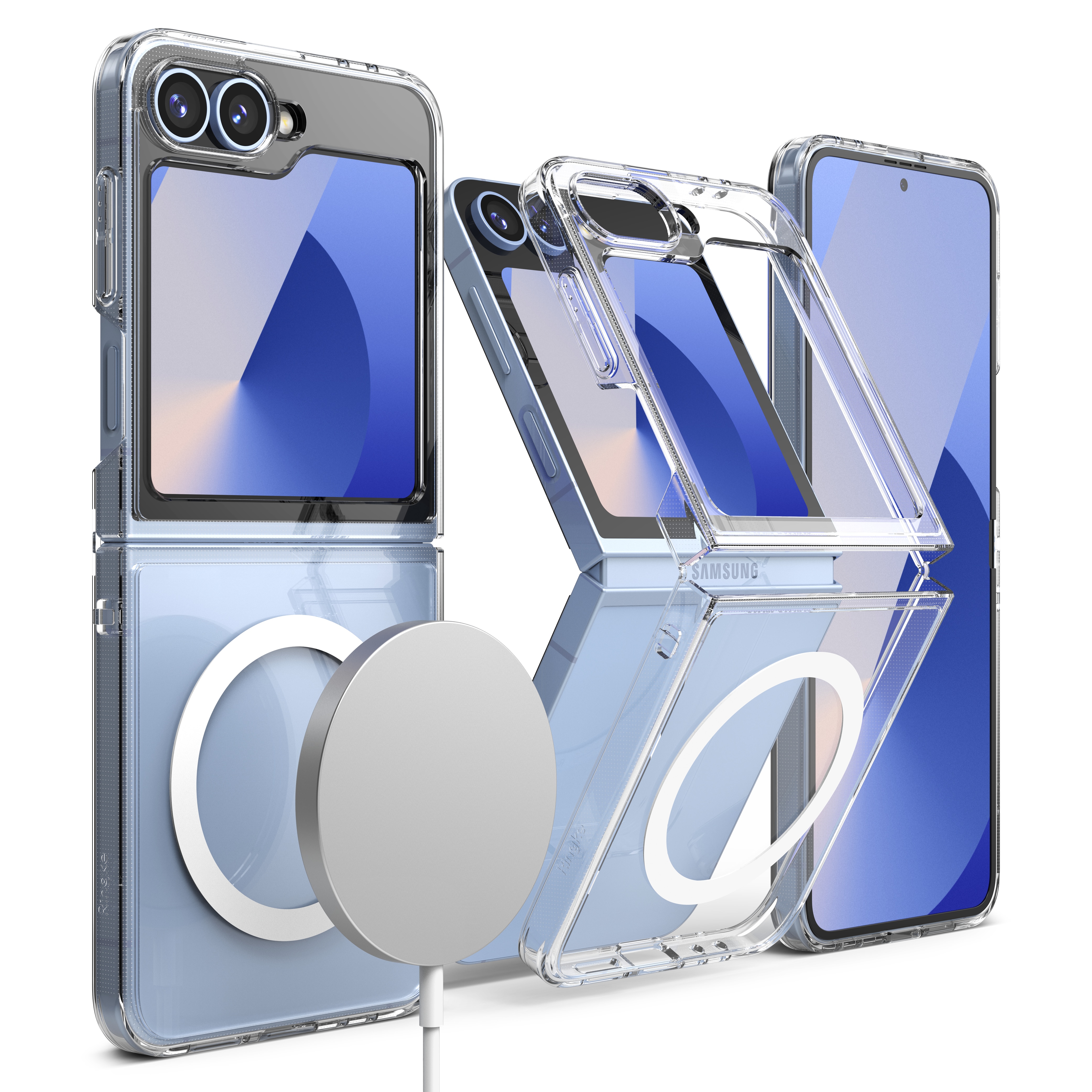 Funda Fusion Magnetic Samsung Galaxy Z Flip 6 Transparente