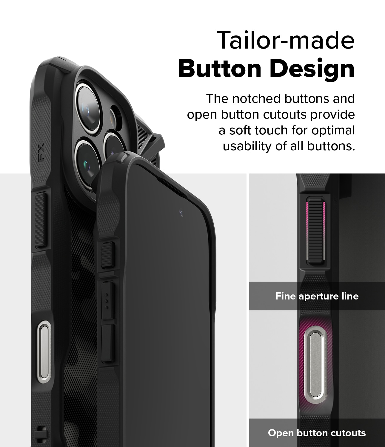 Funda Fusion X iPhone 16 Pro Max Camo Black