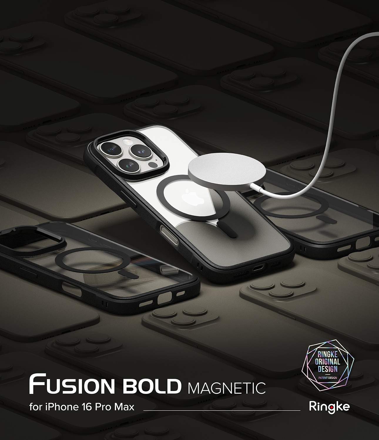 Funda Fusion Bold Magnetic MagSafe iPhone 16 Pro Max Black