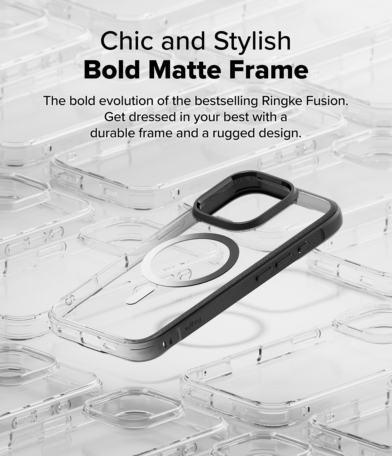 Funda Fusion Bold Magnetic MagSafe iPhone 16 Pro Max Black