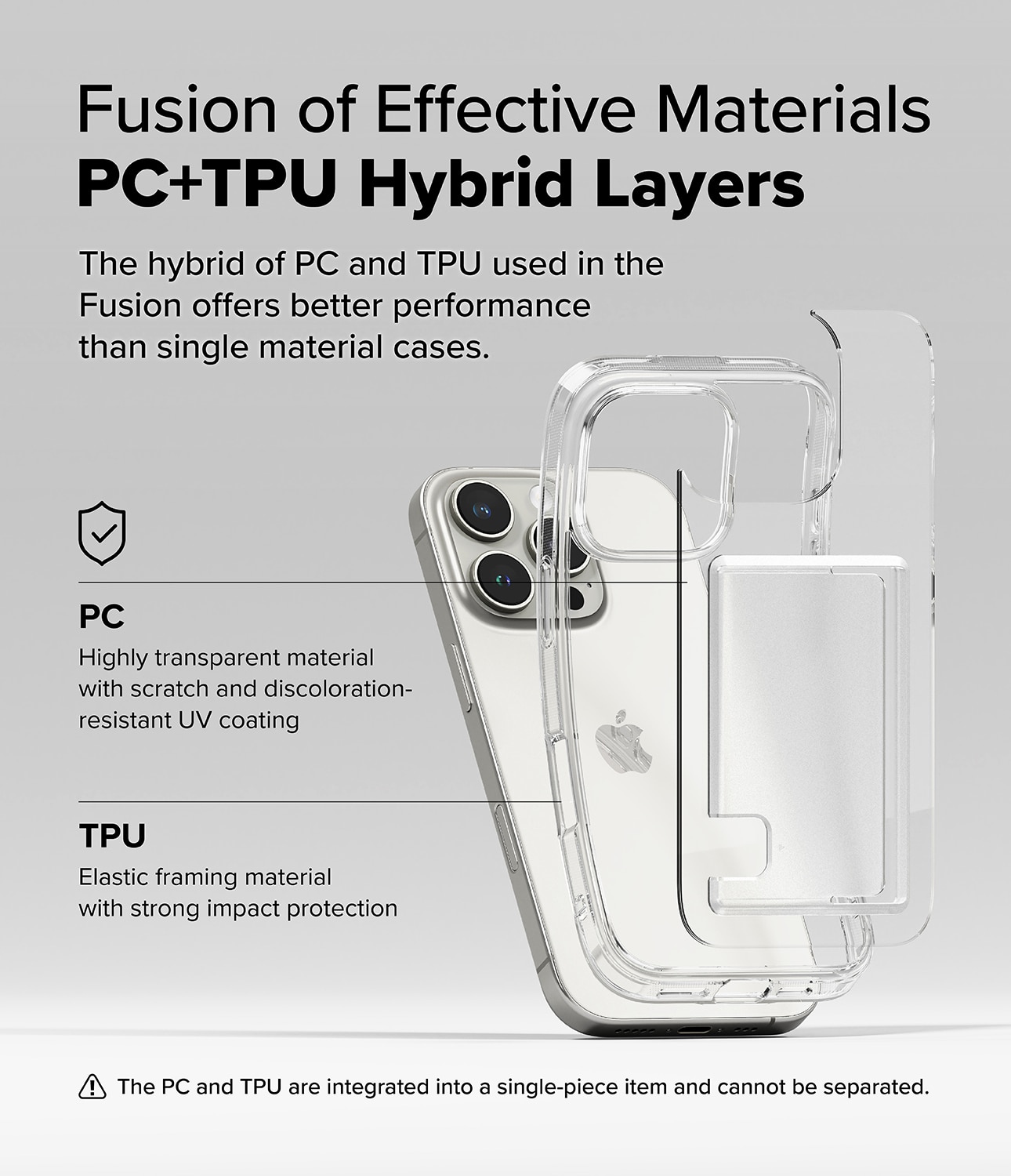 Funda Fusion Card iPhone 16 Pro Max transparente