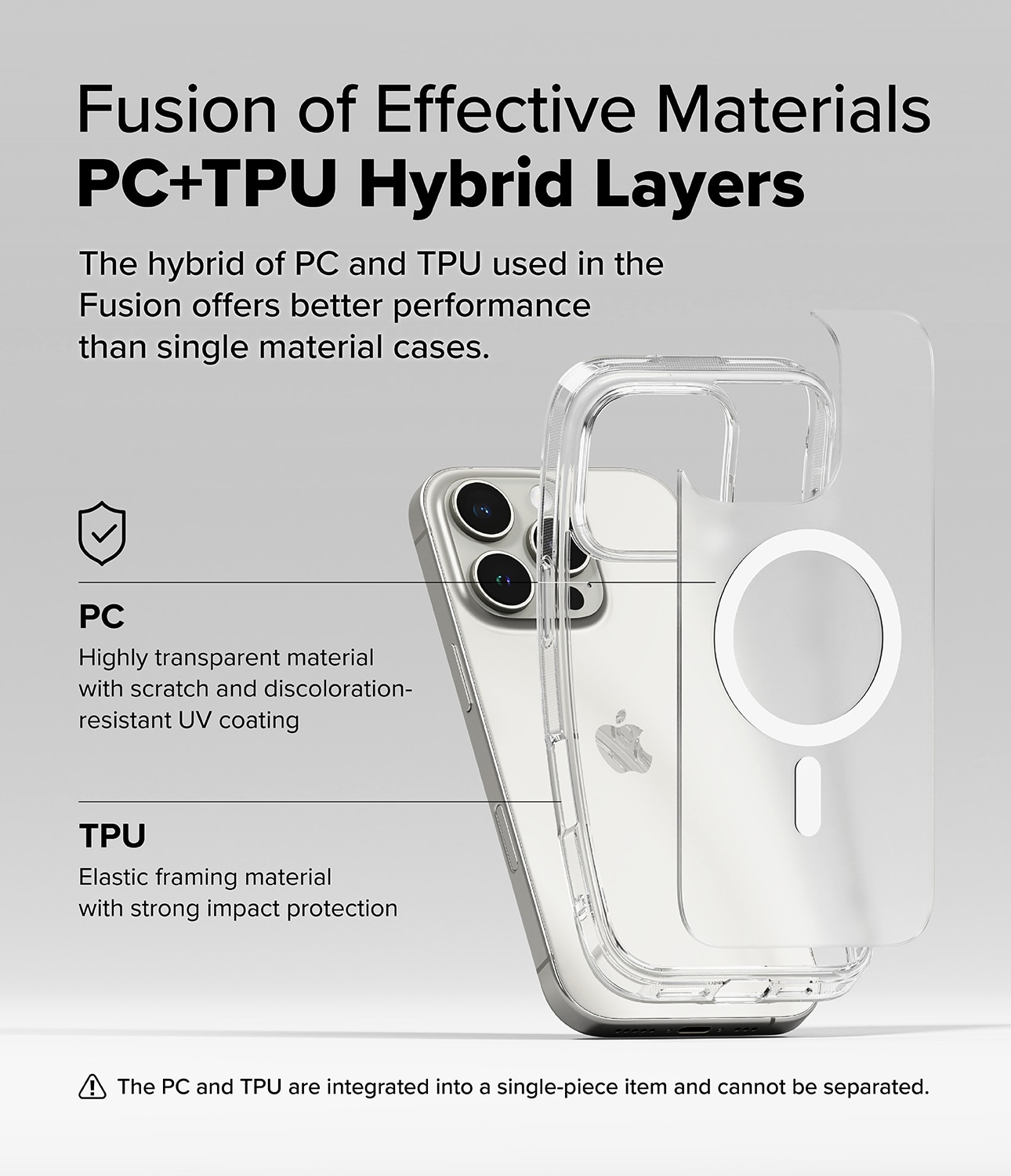 Funda Fusion Magnetic iPhone 16 Pro Max Transparente