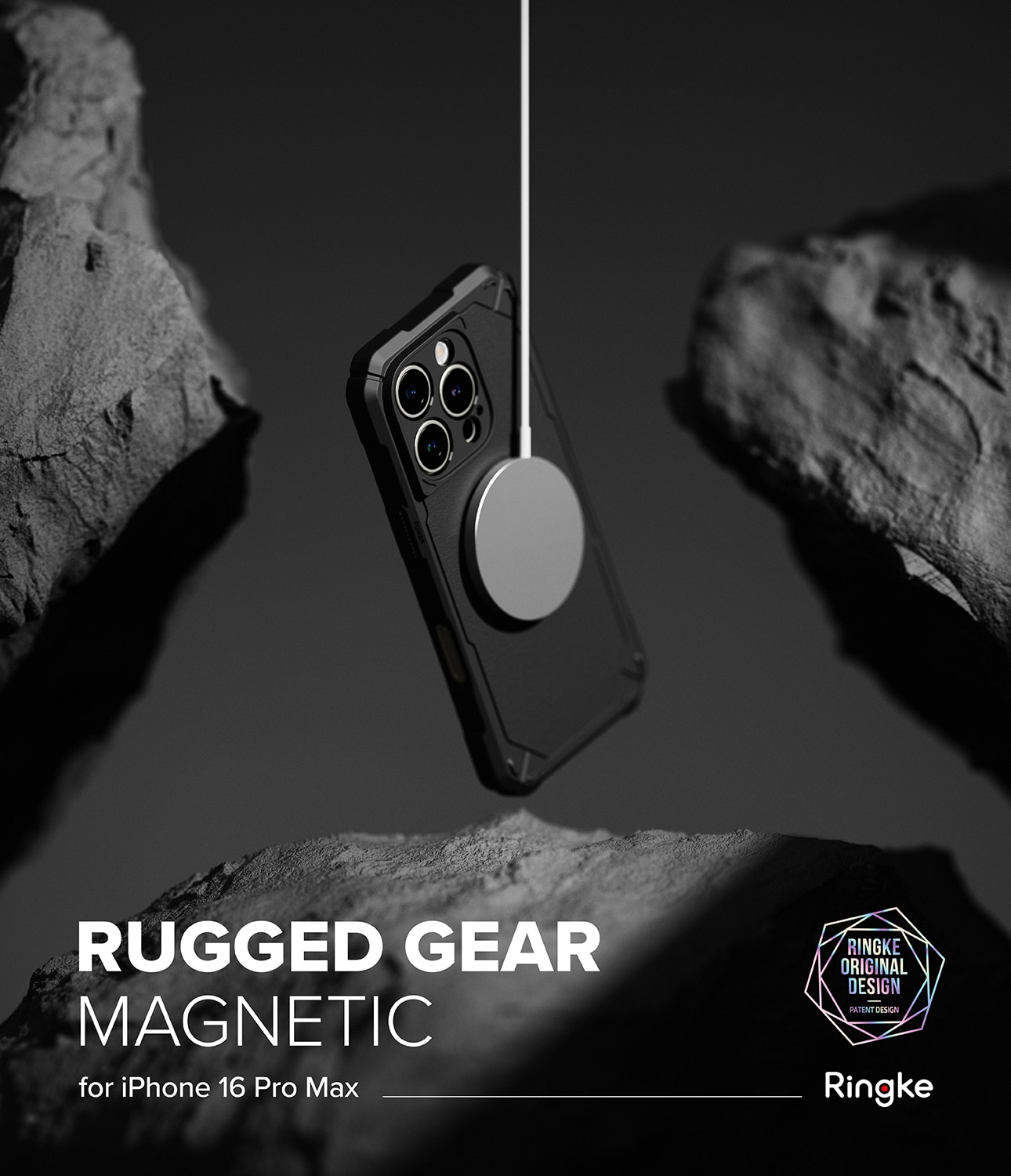 Rugged Gear Magnetic Funda iPhone 16 Pro Max Black