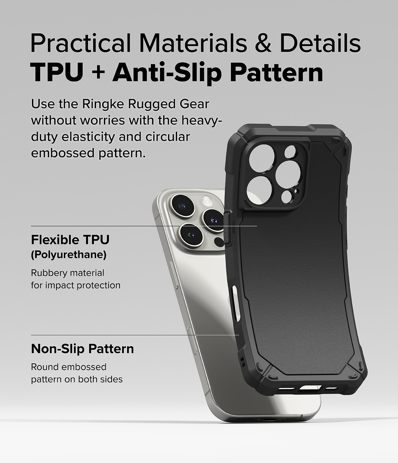 Rugged Gear Magnetic Funda iPhone 16 Pro Max Black