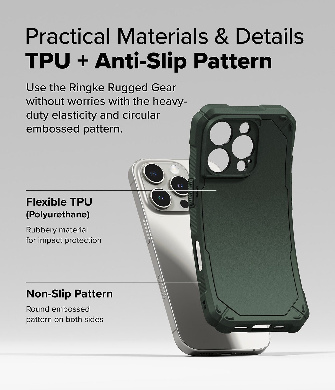 Rugged Gear Magnetic Funda iPhone 16 Pro Max Dark Green