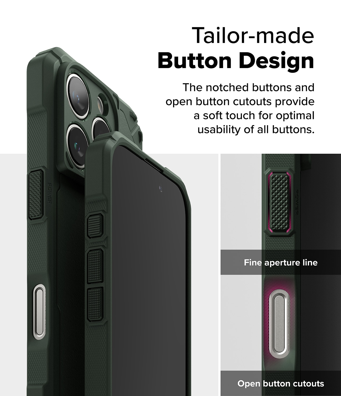 Rugged Gear Magnetic Funda iPhone 16 Pro Max Dark Green