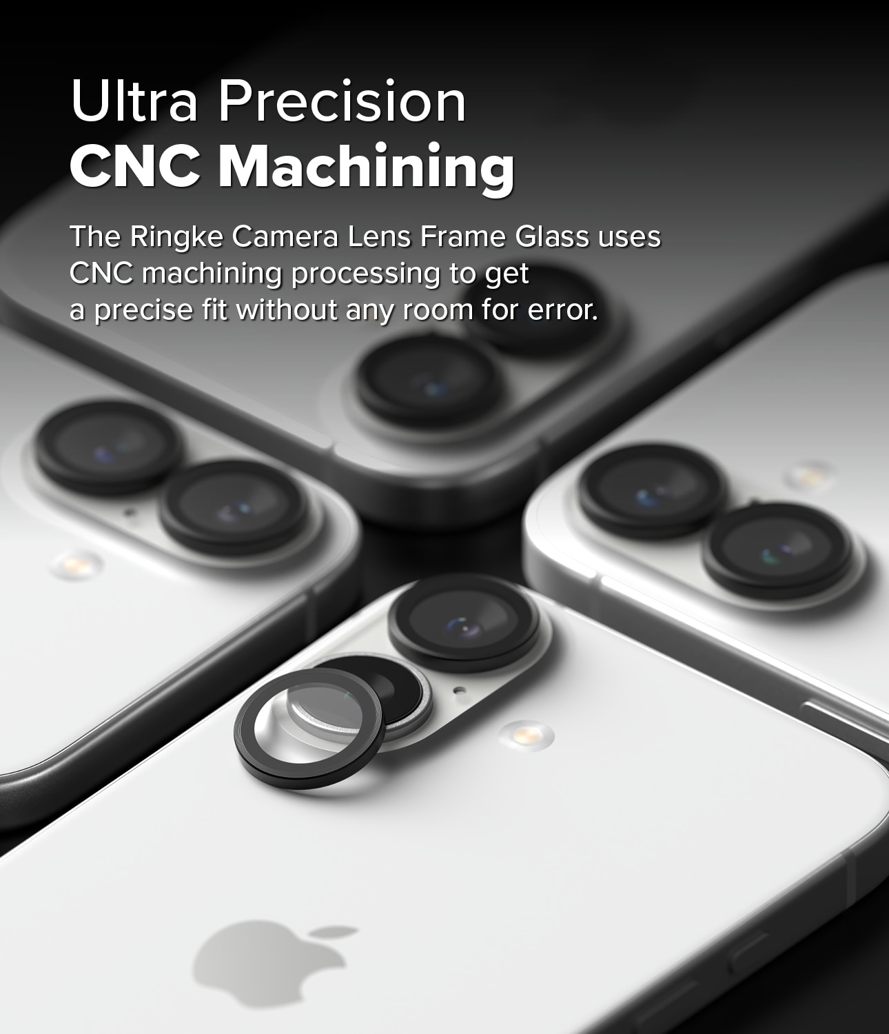 Camera Lens Frame Glass (2 piezas) iPhone 16 Black