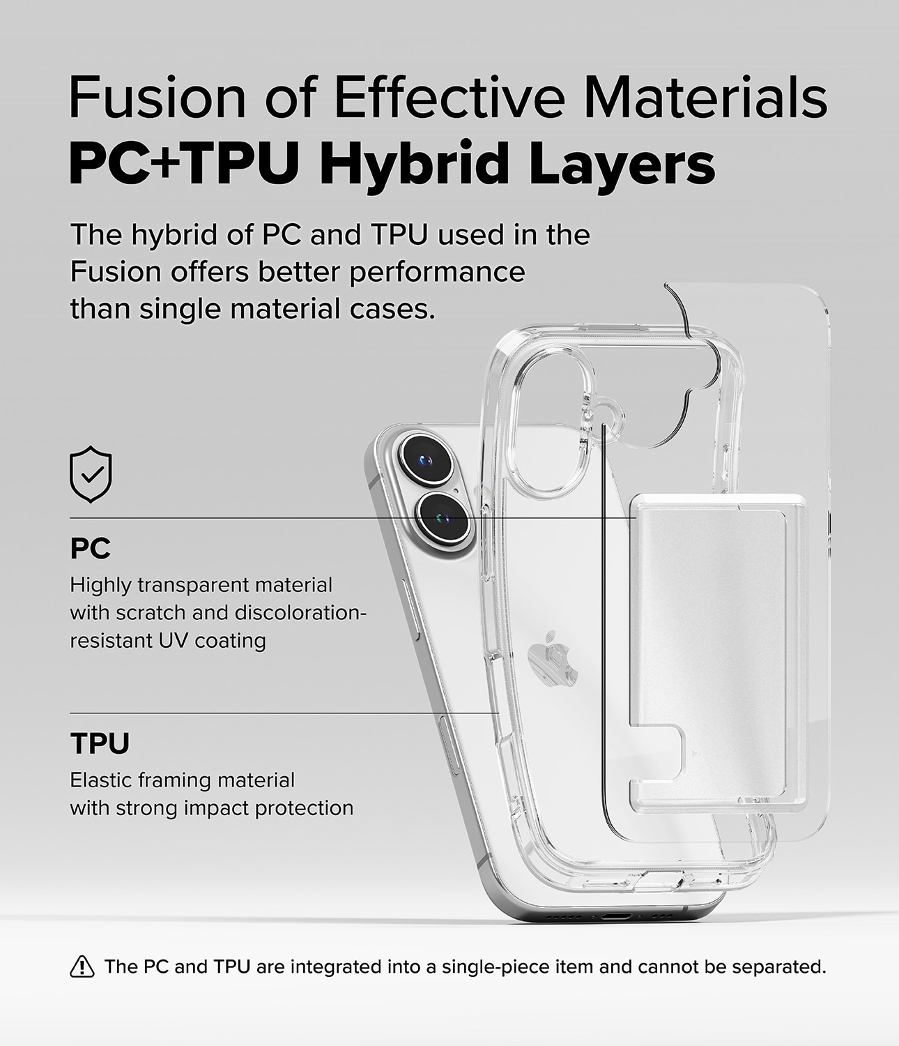 Funda Fusion Card iPhone 16 transparente