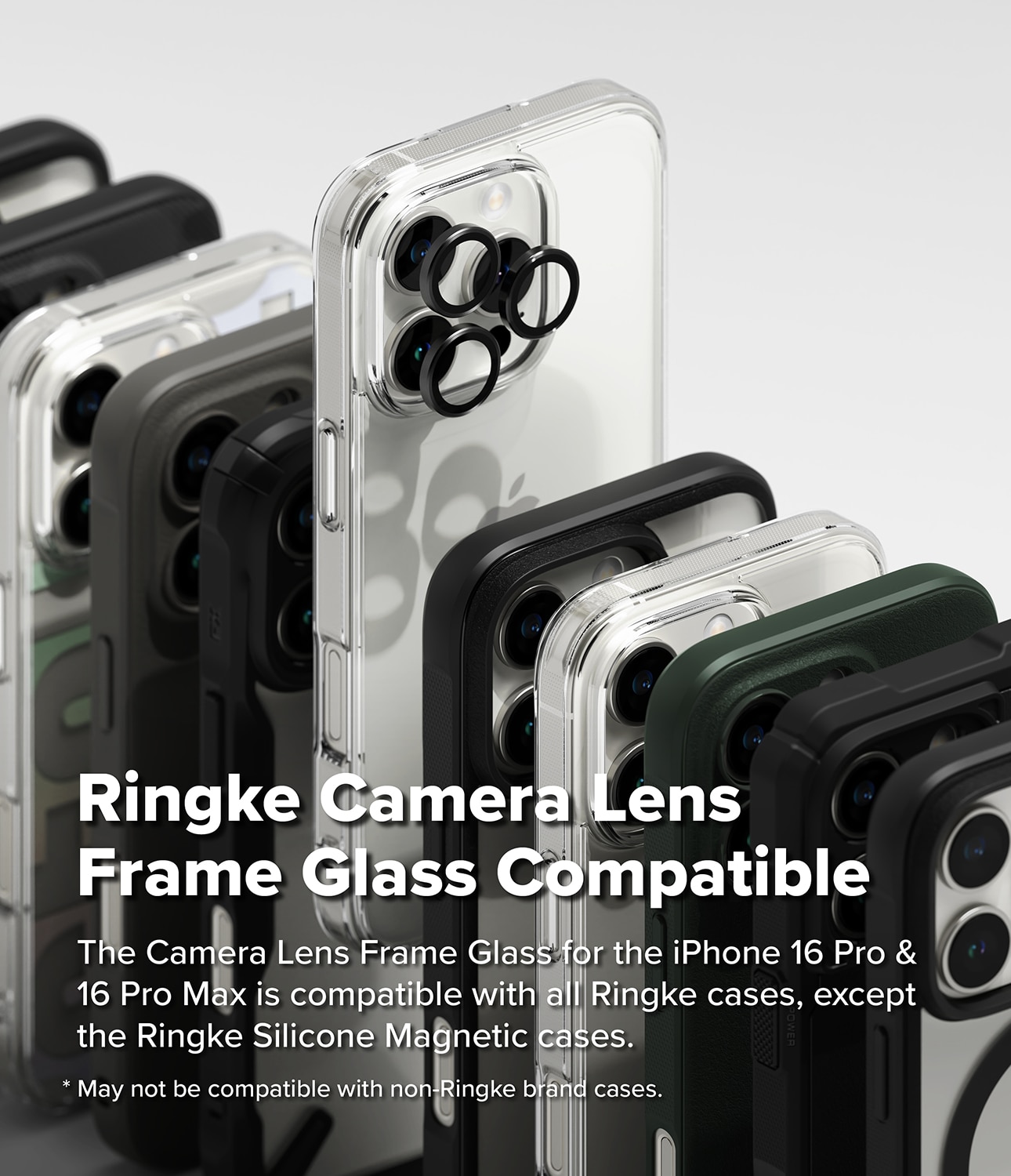 Camera Lens Frame Glass (2 piezas) iPhone 16 Pro Black