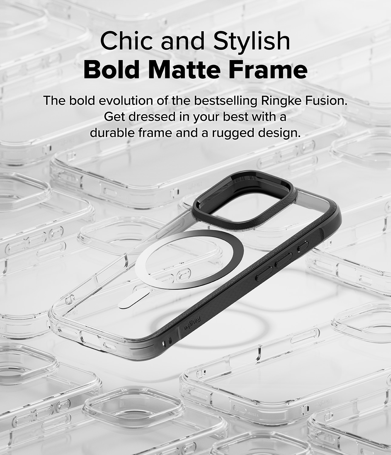 Funda Fusion Bold Magnetic MagSafe iPhone 16 Pro Black