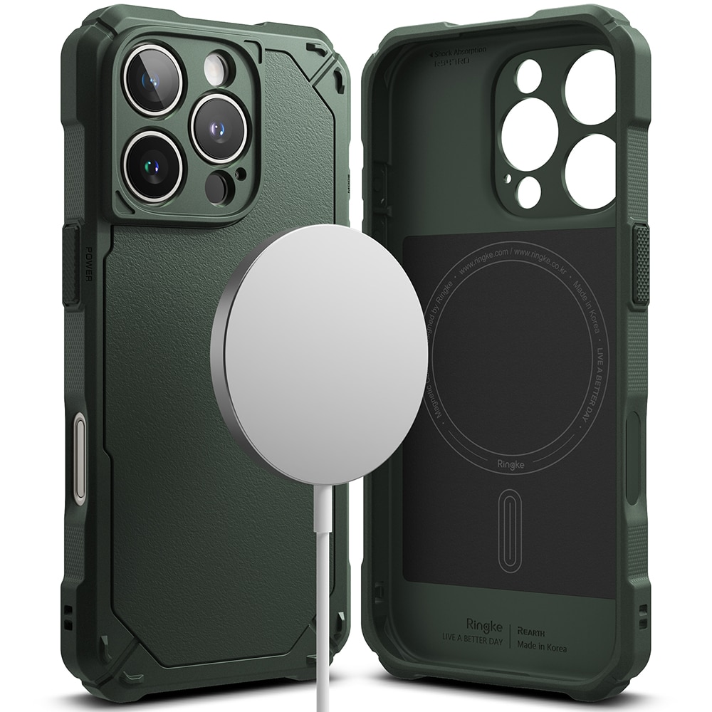 Rugged Gear Magnetic Funda iPhone 16 Pro Dark Green